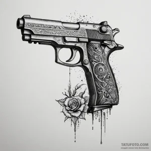 Deckard’s pistol from blade runner, tattoo sk… — эскиз тату (№1749353398_1, 08.06.2025 03:29) — Tatufoto.com