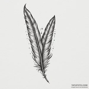 A burning feather, tattoo line art, aesthetic… — эскиз тату (№1749362871_1, 08.06.2025 06:07) — Tatufoto.com