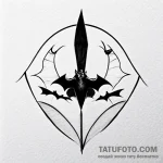 Bat — эскиз тату (№1749589564_0, 10.06.2025 21:06) — Tatufoto.com