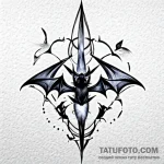 Bat — эскиз тату (№1749592537_0, 10.06.2025 21:55) — Tatufoto.com