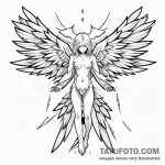 Angel with broken wings — эскиз тату (№1749593221_0, 10.06.2025 22:07) — Tatufoto.com