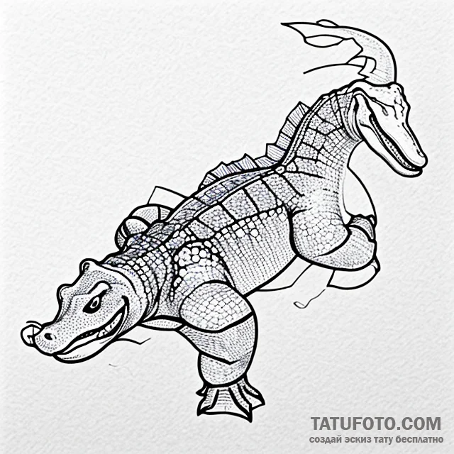Alligator - эскиз тату (№1749594551_0, 10.06.2025 22:29) — Tatufoto.com