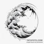 Bee, artistic tattoo sketch, black outline on… — эскиз тату (№1749594806_0, 10.06.2025 22:33) — Tatufoto.com