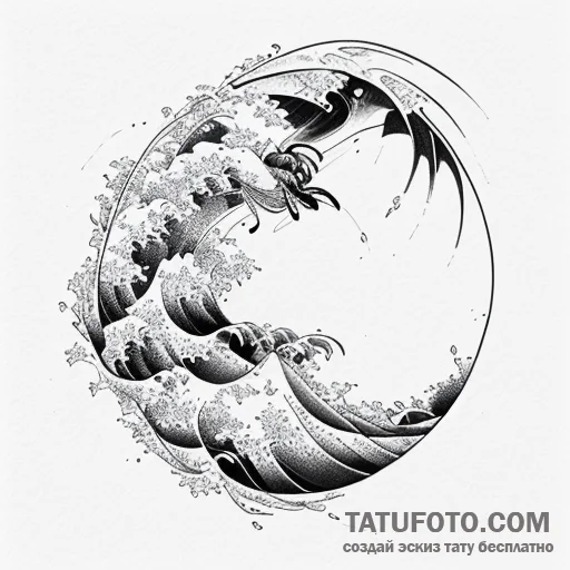 Bee, artistic tattoo sketch, black outline on... - эскиз тату (№1749594806_0, 10.06.2025 22:33) — Tatufoto.com