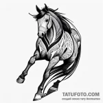Horse, tattoo sketch design, linework tattoo… — эскиз тату (№1749595269_0, 10.06.2025 22:41) — Tatufoto.com