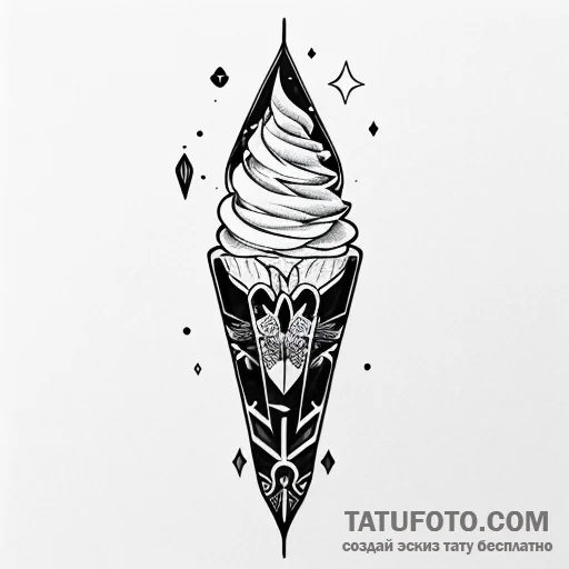 Ice cream, tattoo flash sheet design, bold ou... - эскиз тату (№1749595734_0, 10.06.2025 22:48) — Tatufoto.com