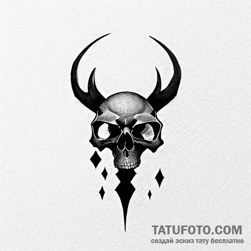 Skulls - эскиз тату (№1749596676_0, 10.06.2025 23:04) — Tatufoto.com