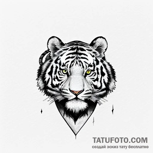 тигр - эскиз тату (№1749597116_0, 10.06.2025 23:11) — Tatufoto.com