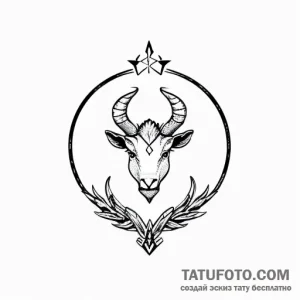 знак зодиака овен, - минимализм - эскиз тату (№1749626567_0, 11.06.2025 07:22) — Tatufoto.com