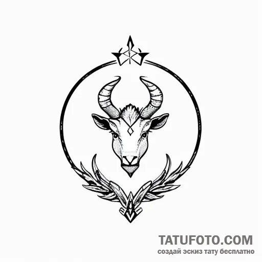 знак зодиака овен, - минимализм - эскиз тату (№1749626567_0, 11.06.2025 07:22) — Tatufoto.com