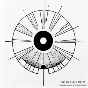 Black sun (symbol) - минимализм, мягкая растушёвка - эскиз тату (№1749662961_0, 11.06.2025 17:29) — Tatufoto.com