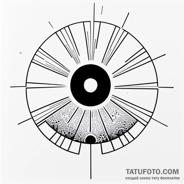 Black sun (symbol) — минимализм, мягкая растушёвка — эскиз тату (№1749662961_0, 11.06.2025 17:29) — Tatufoto.com