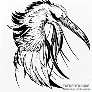 Stork - эскиз тату (№1749664380_0, 11.06.2025 17:53) — Tatufoto.com
