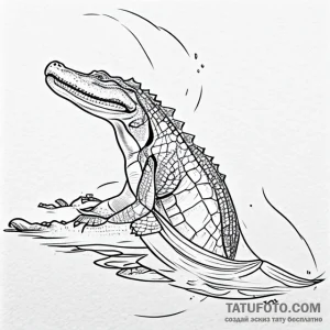 Alligator - эскиз тату (№1749665477_0, 11.06.2025 18:11) — Tatufoto.com