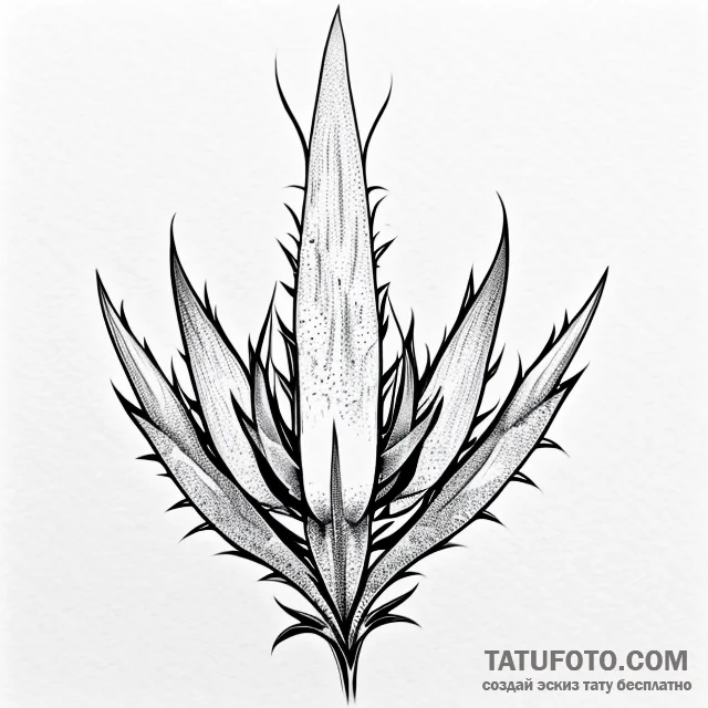 Aloe — эскиз тату (№1749666207_0, 11.06.2025 18:23) — Tatufoto.com