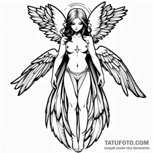 Angel - эскиз тату (№1749668036_0, 11.06.2025 18:53) — Tatufoto.com