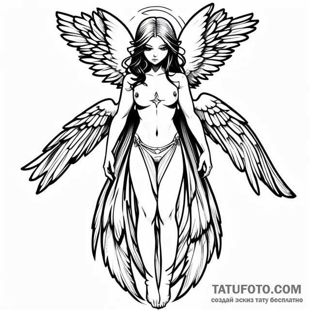 Angel — эскиз тату (№1749668036_0, 11.06.2025 18:53) — Tatufoto.com