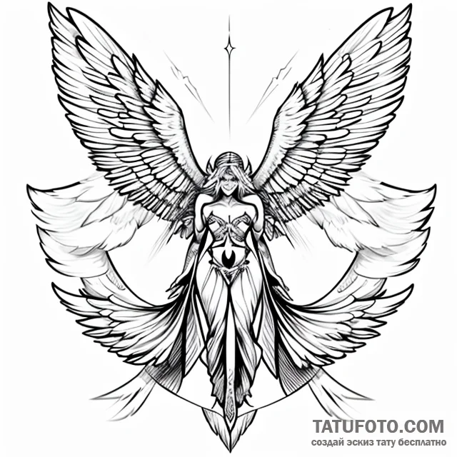 Angel wings — эскиз тату (№1749669130_0, 11.06.2025 19:12) — Tatufoto.com