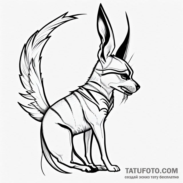 Anubis — эскиз тату (№1749669858_0, 11.06.2025 19:24) — Tatufoto.com