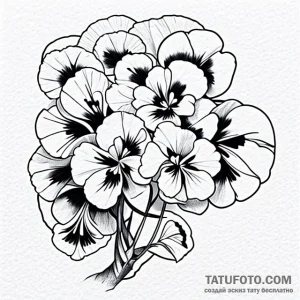 Pansy - эскиз тату (№1749670223_0, 11.06.2025 19:30) — Tatufoto.com