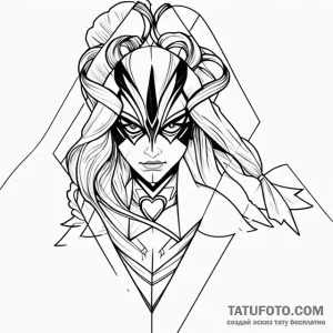Harlequin - эскиз тату (№1749670952_0, 11.06.2025 19:42) — Tatufoto.com