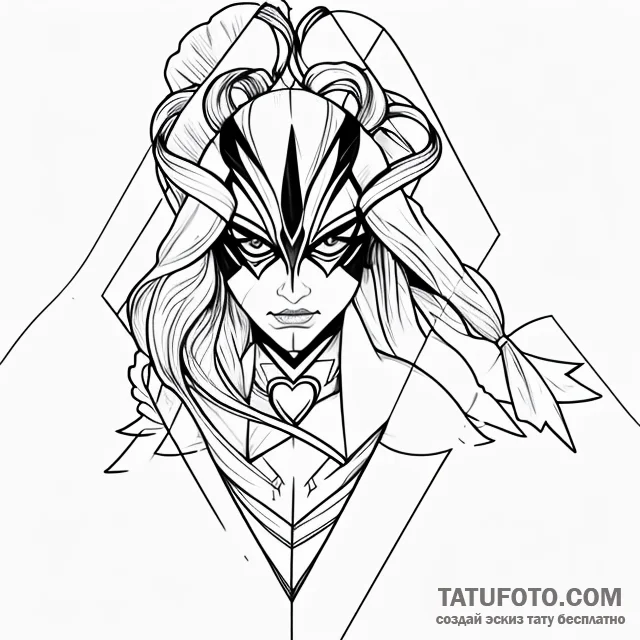 Harlequin — эскиз тату (№1749670952_0, 11.06.2025 19:42) — Tatufoto.com