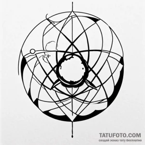 Atom - эскиз тату (№1749671680_0, 11.06.2025 19:54) — Tatufoto.com