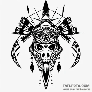 Aztec - эскиз тату (№1749672503_0, 11.06.2025 20:08) — Tatufoto.com