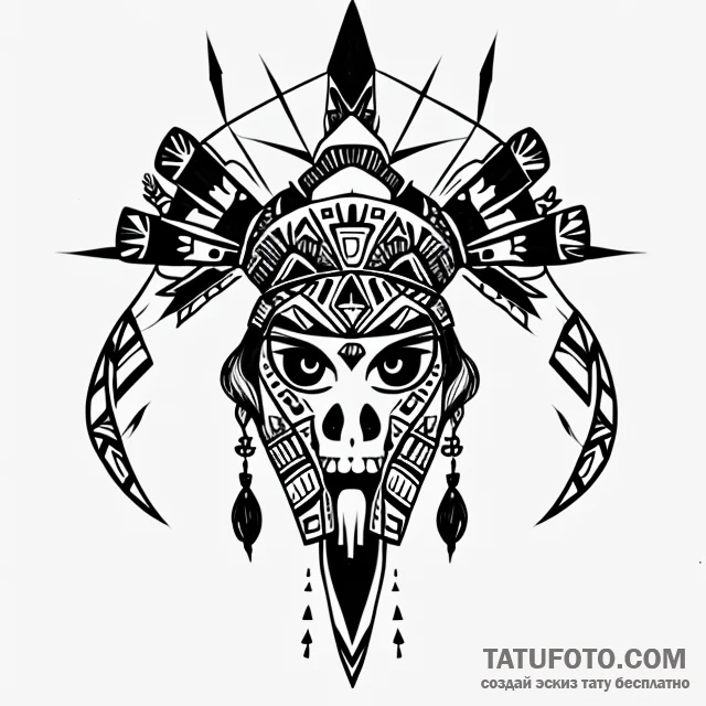 Aztec — эскиз тату (№1749672503_0, 11.06.2025 20:08) — Tatufoto.com