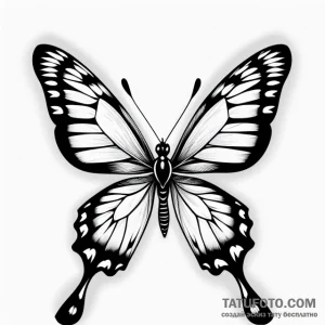 Butterfly - эскиз тату (№1749672869_0, 11.06.2025 20:14) — Tatufoto.com