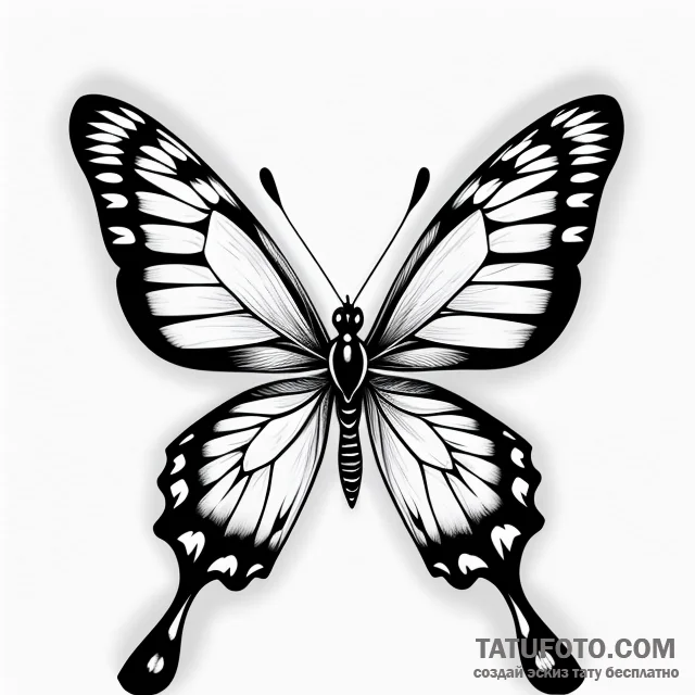Butterfly — эскиз тату (№1749672869_0, 11.06.2025 20:14) — Tatufoto.com