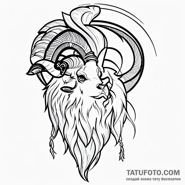 Ram — эскиз тату (№1749674325_0, 11.06.2025 20:38) — Tatufoto.com