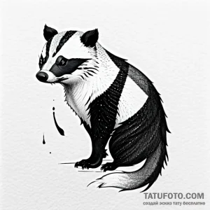 Badger - эскиз тату (№1749675052_0, 11.06.2025 20:50) — Tatufoto.com