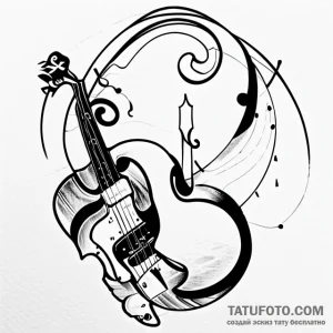 Bass clef - эскиз тату (№1749675417_0, 11.06.2025 20:56) — Tatufoto.com