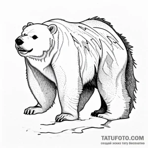 Polar bear - эскиз тату (№1749676145_0, 11.06.2025 21:09) — Tatufoto.com