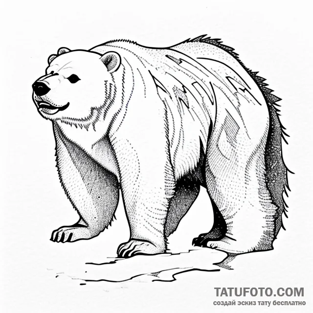 Polar bear — эскиз тату (№1749676145_0, 11.06.2025 21:09) — Tatufoto.com