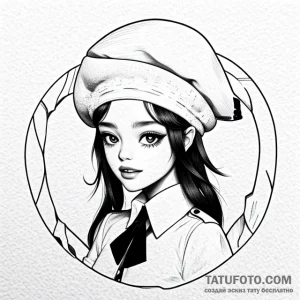 Beret - эскиз тату (№1749676509_0, 11.06.2025 21:15) — Tatufoto.com