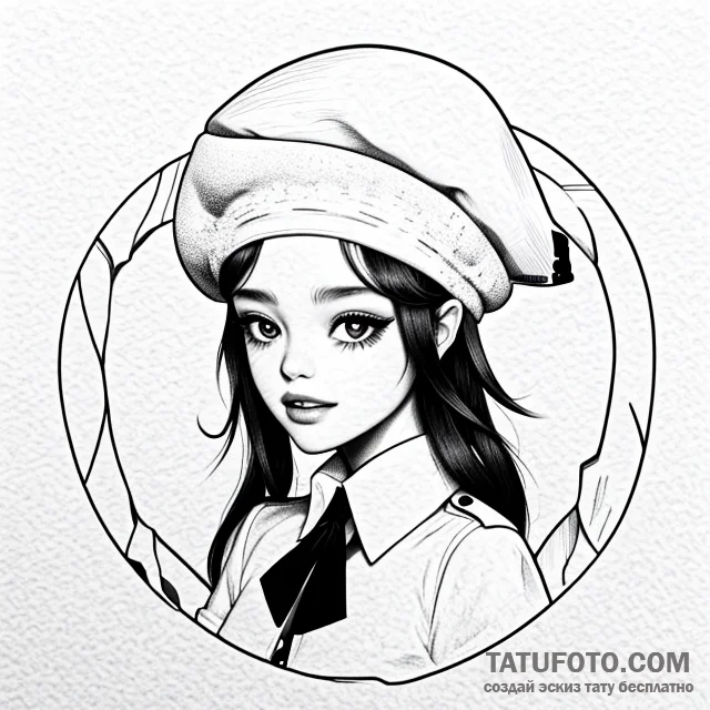 Beret — эскиз тату (№1749676509_0, 11.06.2025 21:15) — Tatufoto.com