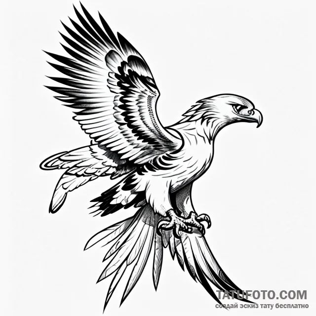 Golden eagle — эскиз тату (№1749676874_0, 11.06.2025 21:21) — Tatufoto.com