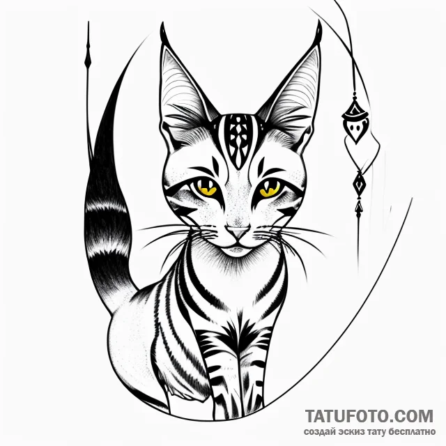 Bastet — эскиз тату (№1749678691_0, 11.06.2025 21:51) — Tatufoto.com