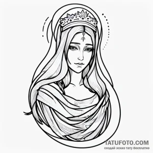 Mother of god - эскиз тату (№1749679055_0, 11.06.2025 21:57) — Tatufoto.com
