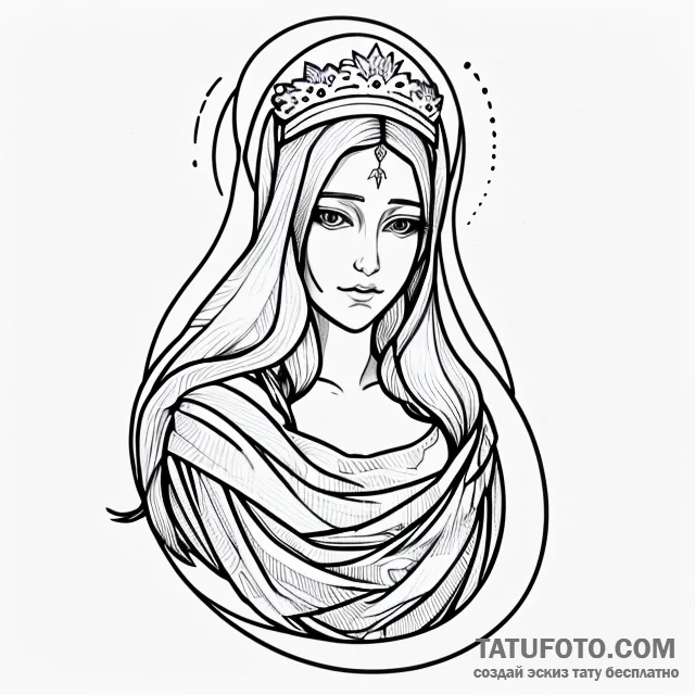 Mother of god — эскиз тату (№1749679055_0, 11.06.2025 21:57) — Tatufoto.com
