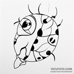 Ladybug - эскиз тату (№1749679782_0, 11.06.2025 22:09) — Tatufoto.com