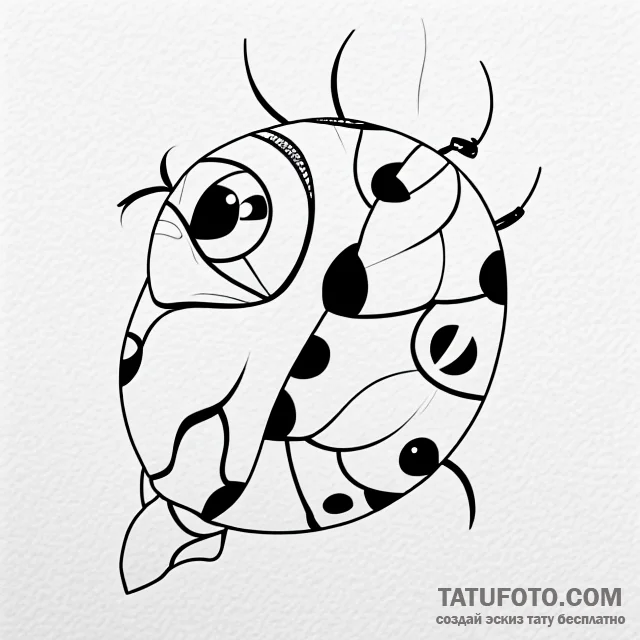 Ladybug — эскиз тату (№1749679782_0, 11.06.2025 22:09) — Tatufoto.com