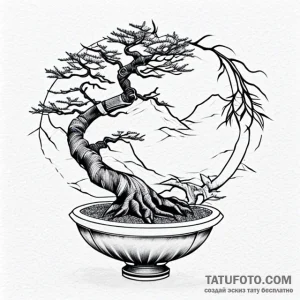 Bonsai - эскиз тату (№1749680509_0, 11.06.2025 22:21) — Tatufoto.com
