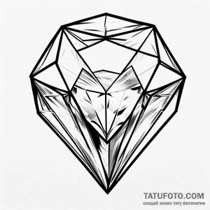 Diamond - эскиз тату (№1749681238_0, 11.06.2025 22:33) — Tatufoto.com