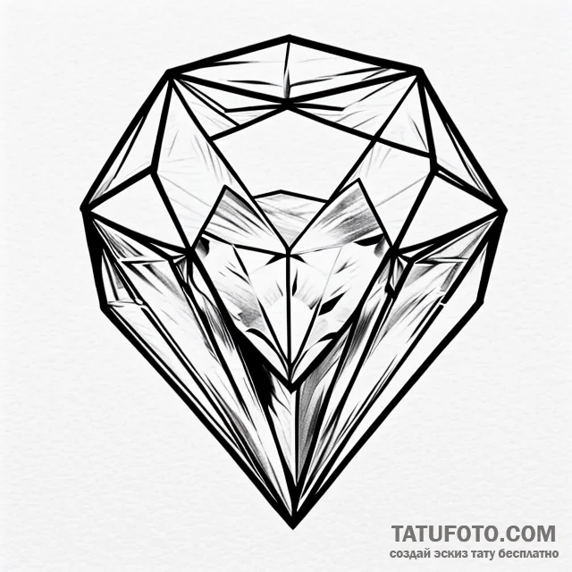 Diamond — эскиз тату (№1749681238_0, 11.06.2025 22:33) — Tatufoto.com