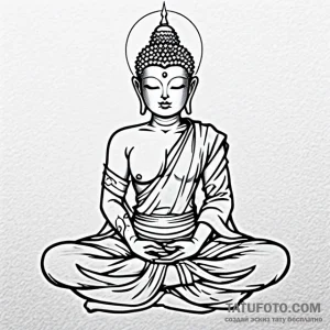 Buddha - эскиз тату (№1749681603_0, 11.06.2025 22:40) — Tatufoto.com