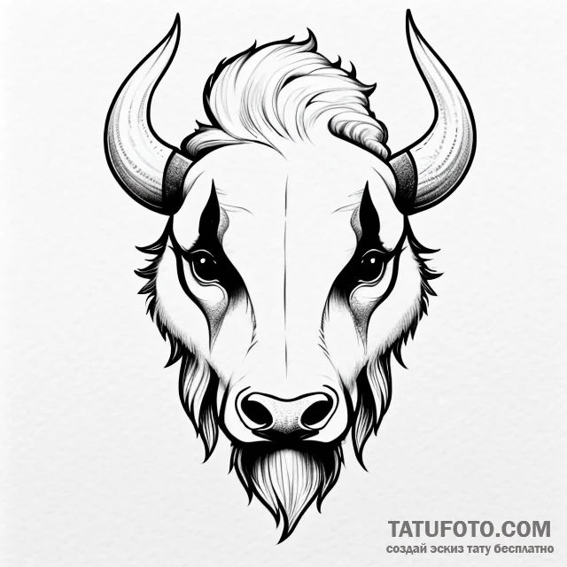 Buffalo - эскиз тату (№1749681965_0, 11.06.2025 22:46) — Tatufoto.com