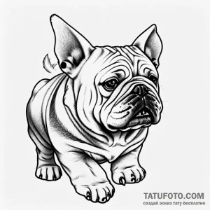 Bulldog - эскиз тату (№1749682693_0, 11.06.2025 22:58) — Tatufoto.com